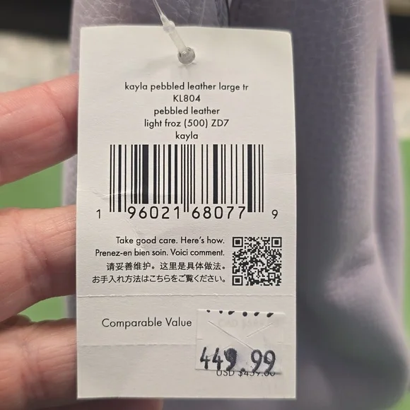 NWT- Kate Spade Kayla Pebbled Leather Large Hobo Lilac